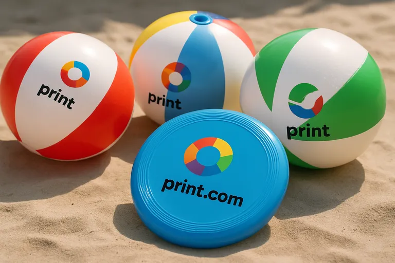 Creatieve promotiematerialen: frisbees en strandballen bedrukken voor evenementen